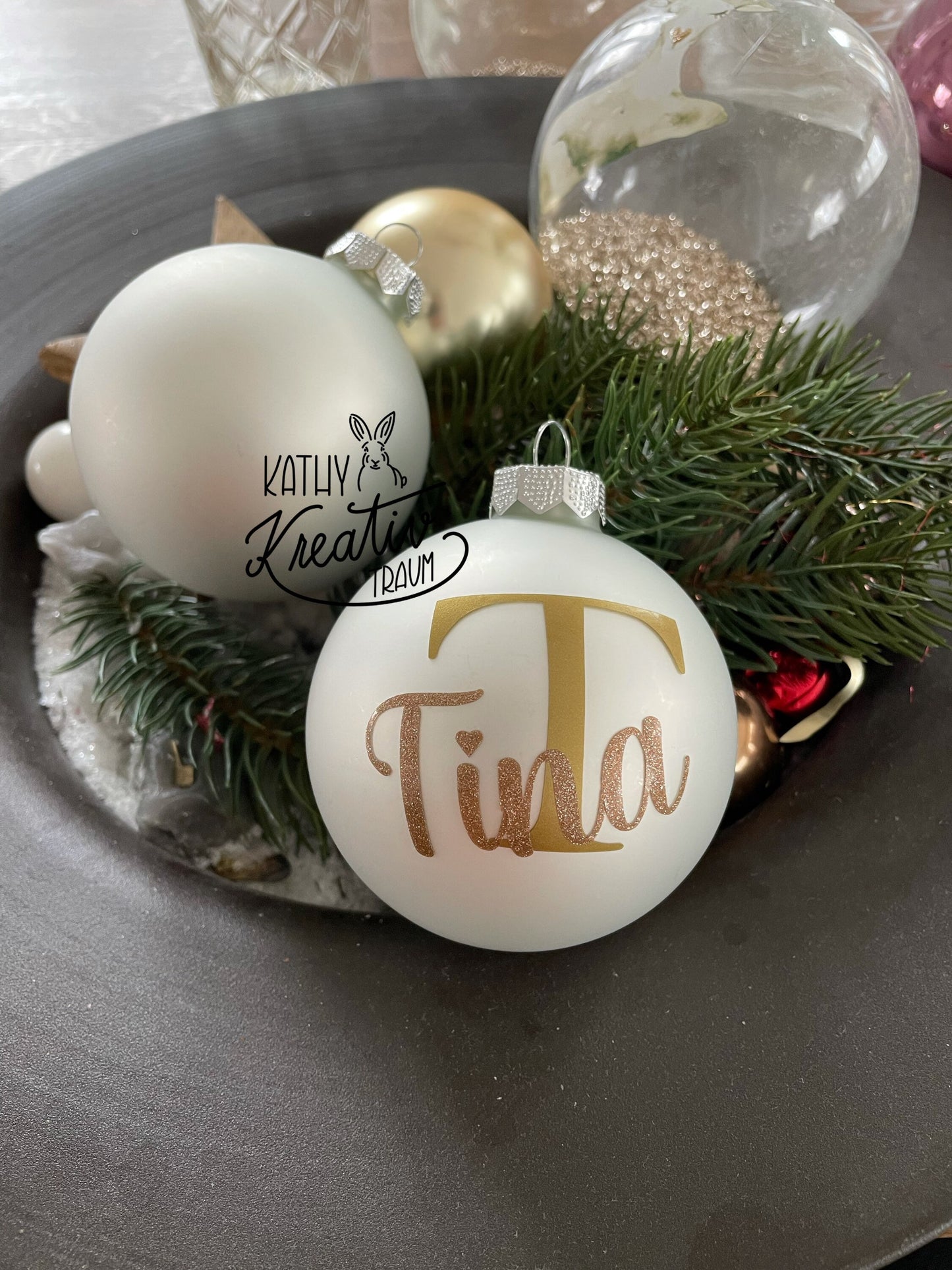 Christbaumschmuck Christbaumkugel personalisierte Weihnachtskugeln