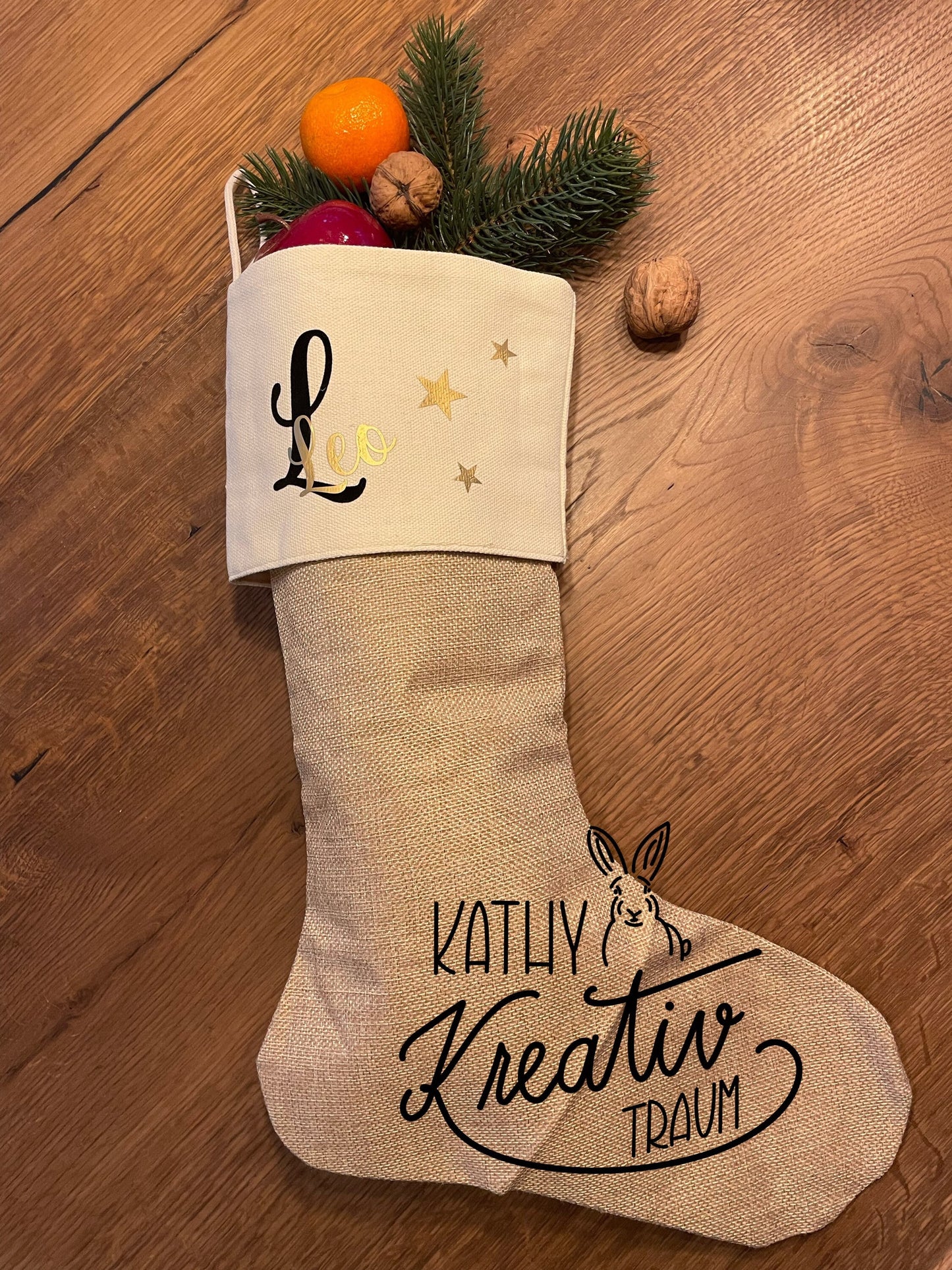 Nikolausstiefel Jutestiefel Nikolaussäckchen Nikolaus personalisiert