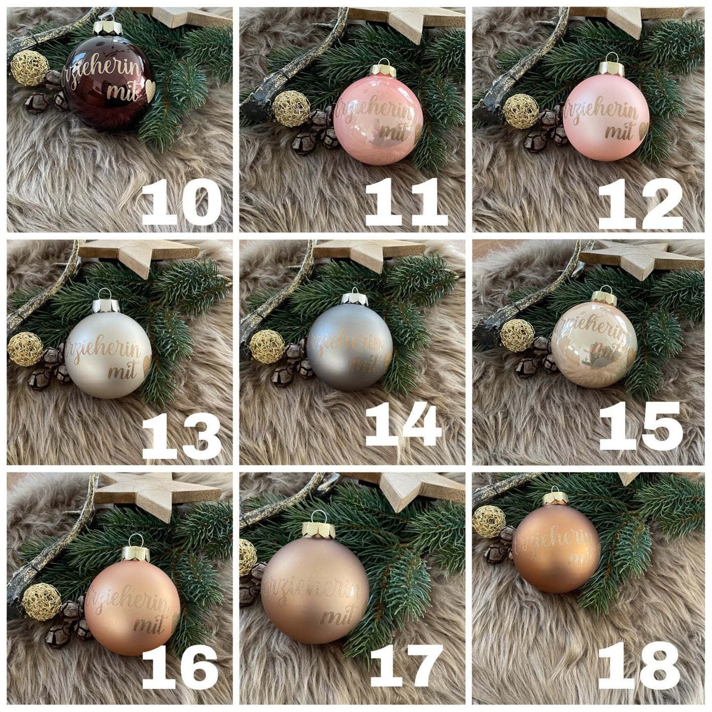 Christbaumschmuck Christbaumkugel personalisierte Weihnachtskugeln