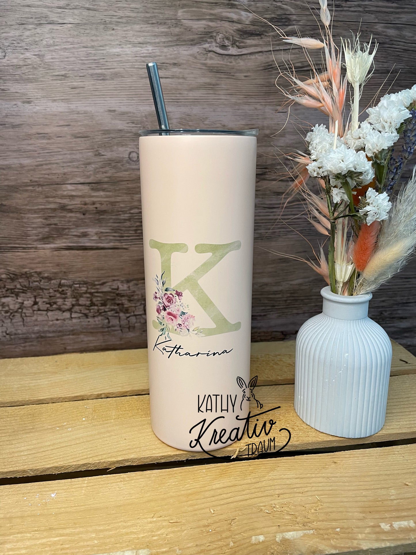 Coffee to Go Becher, Thermobecher, Edelstahlbecher, Tumbler, Kaffee, Tee, rosa