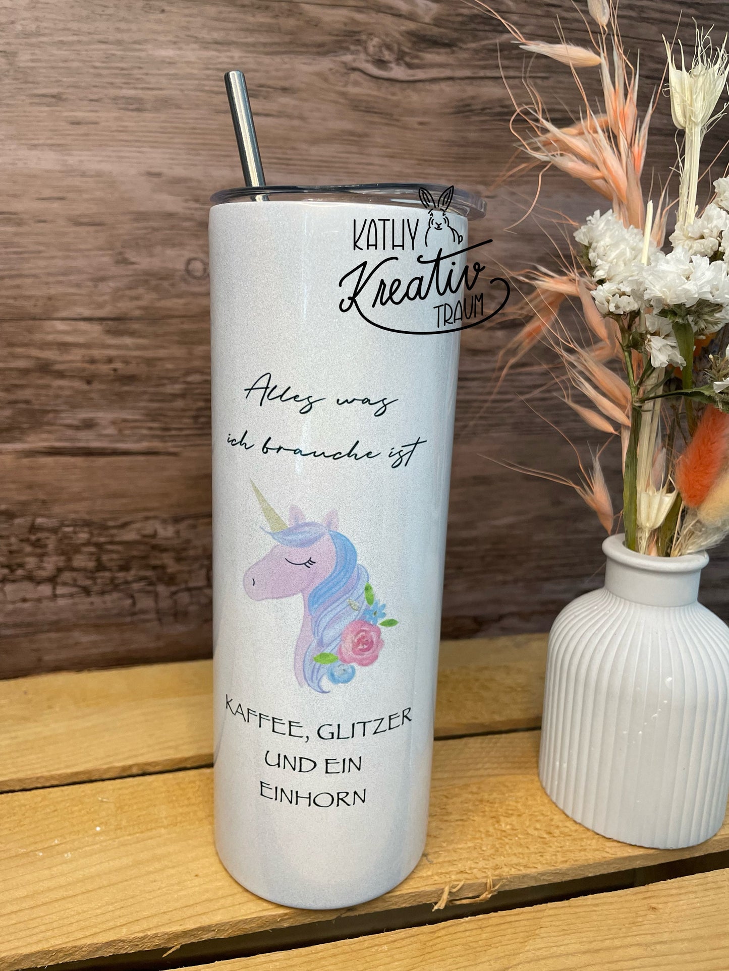 Coffee to Go Becher, Thermobecher, Edelstahlbecher, Tumbler, Kaffee, Tee, weiß irisierend