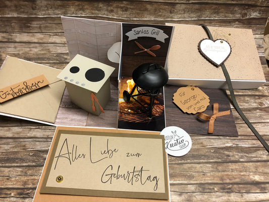 XL Explosionsbox Kochkurs Grillkurs Gutscheinbox Geschenkbox