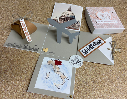 Explosionsbox Rom Reise Gutscheinbox Geschenkebox Rom