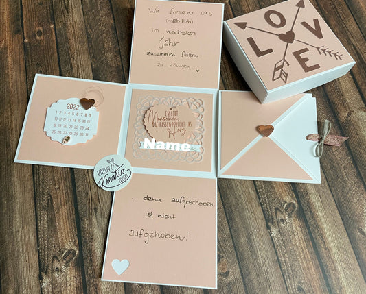 Explosionsbox Corona Hochzeitsgeschenk