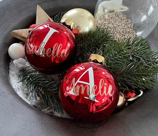 Christbaumschmuck Christbaumkugel personalisierte Weihnachtskugeln