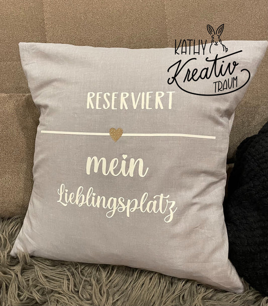 Deko Kissen Kissenhülle personalisiert Lieblingsplatz Oma Opa inkl Füllung