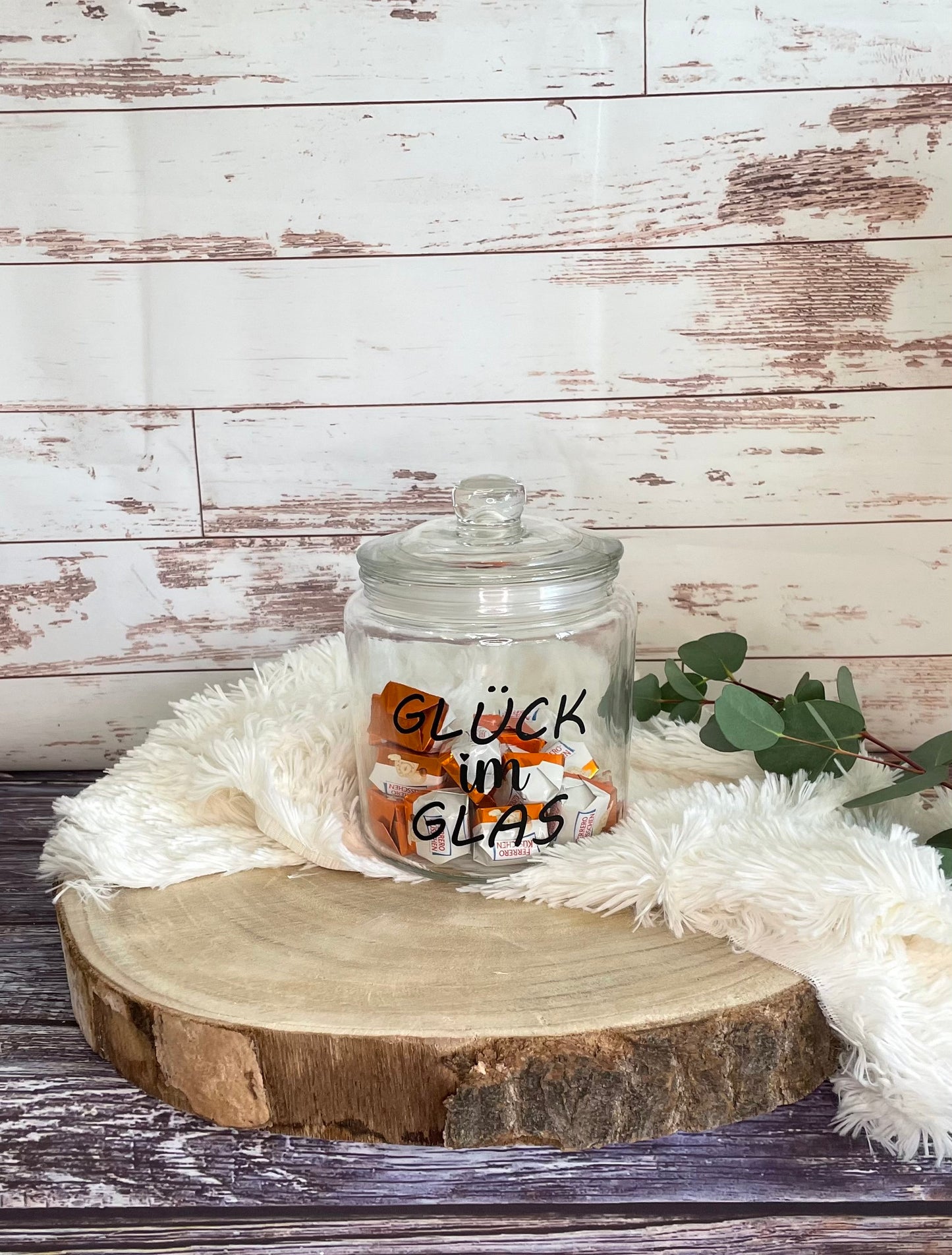 Vorratsglas Überlebensdose personalisiert Nervennahrung Glück im Glas Keksdose Süßigkeitenglas Glas Geschenkidee Mitbringsel Weihnachten