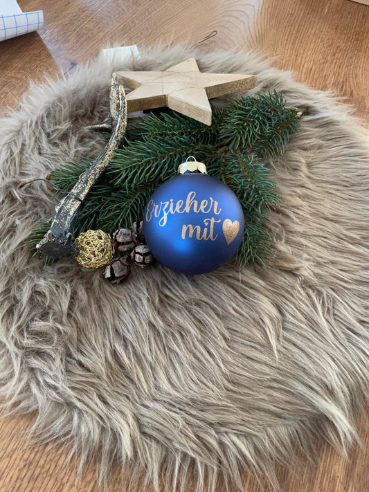 Christbaumkugel Erzieher mit Herz Weihnachtskugel Kugel