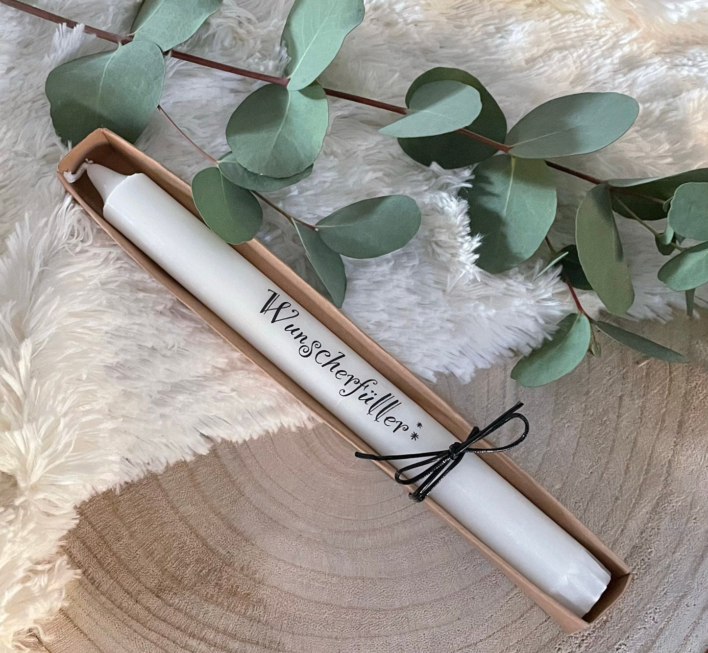 Wunscherfüller Kerze   - Weihnachten, Christmas, Stabkerze, Geschenk, Mitbringsel,  Kronkerze, Kerze, Adventskerze,