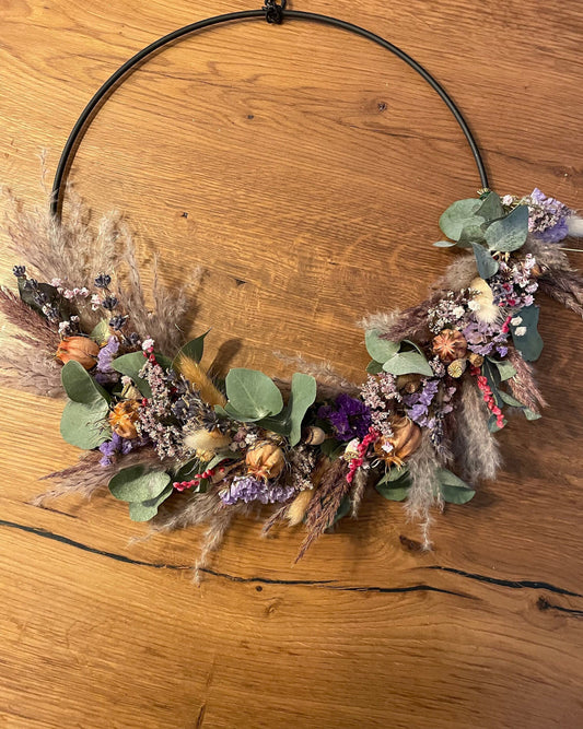 Türkranz Herbst Willkommensschild Türschild Loop Familie Blumendeko Türkranz Herbstdeko