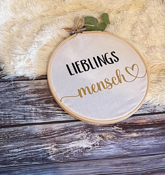 Stickrahmen Lieblingsmensch Deko herzlich Willkommen Zuhause Geschenkidee Einzug Wanddeko