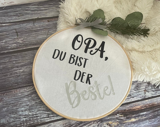 Stickrahmen Opa Oma Großeltern Weihnachten Weihnachtszauber Dekoration Zuhause Geschenkidee Einzug Wanddeko