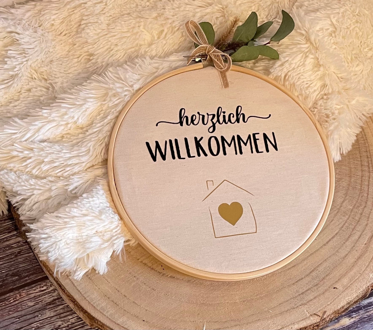 Stickrahmen Zuhause Weihnachten Weihnachtszauber Dekoration Zuhause Geschenkidee Einzug Wanddeko