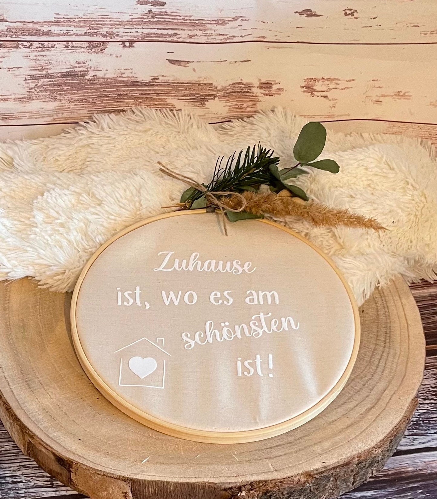 Stickrahmen Zuhause Weihnachten Weihnachtszauber Dekoration Zuhause Geschenkidee Einzug Wanddeko