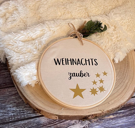 Stickrahmen Weihnachten Weihnachtszauber Dekoration Zuhause Geschenkidee Einzug Wanddeko