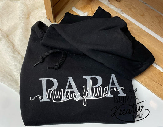 Hoodie - Papa- Namen- personalisiert - Pulli - Kapuzenpulli - Pullover - Geschenkidee
