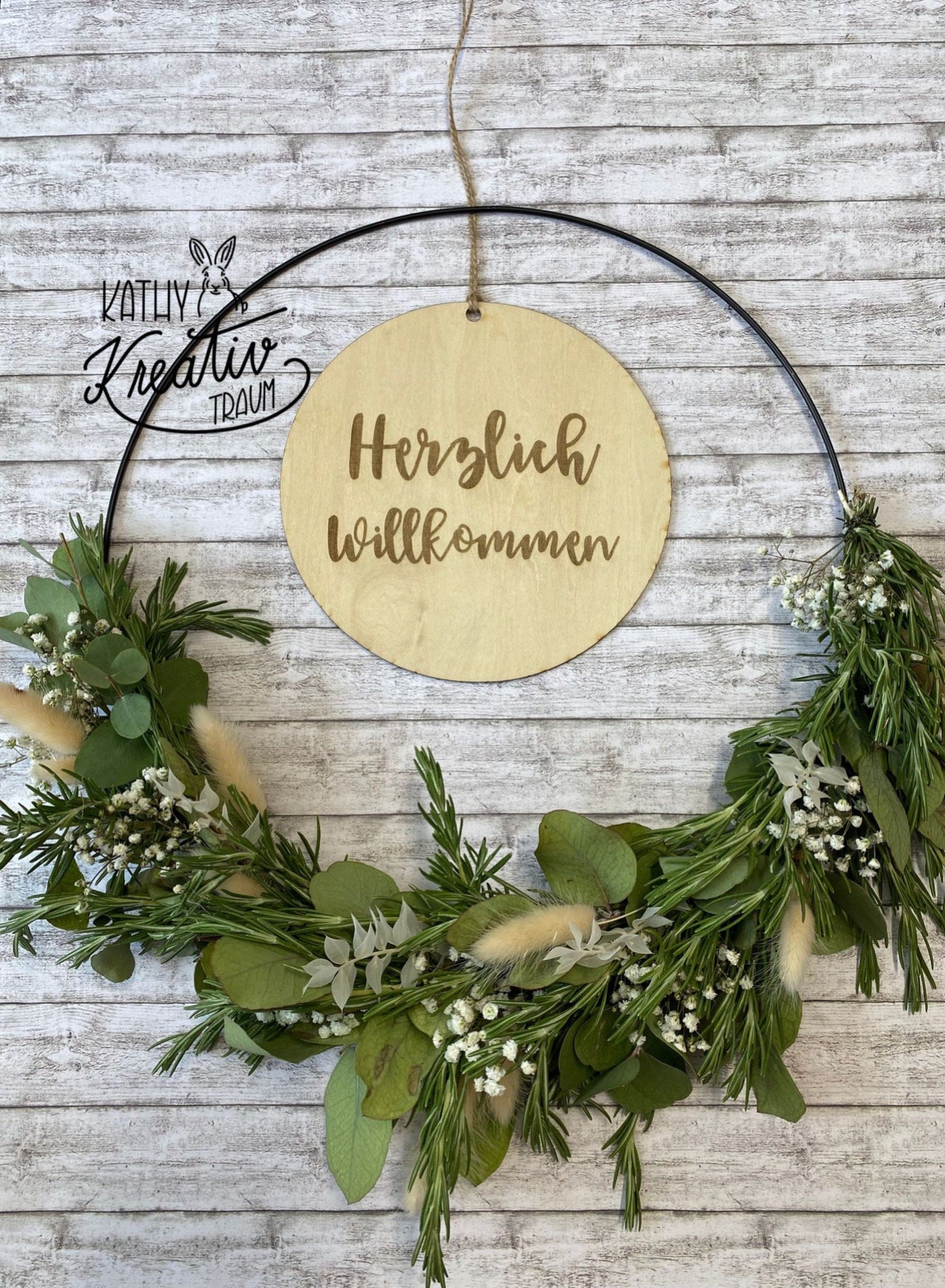 Türkranz Flower Hoop Hochzeitsgeschenk Familie Trockenblumen Geldgeschenk Flowerhoop Herzlich Willkommen