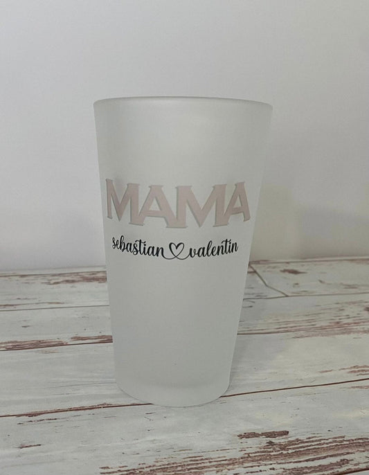 Glas - Trinkglas, Mama, personalisiert, Kinder, Papa