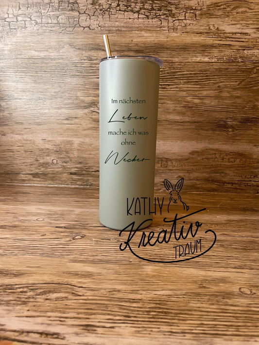 Coffee to Go Becher, Thermobecher, Edelstahlbecher, Tumbler, Kaffee, Tee, grau