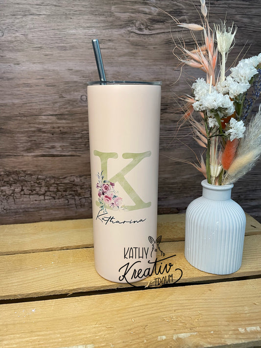 Coffee to Go Becher, Thermobecher, Edelstahlbecher, Tumbler, Kaffee, Tee, rosa